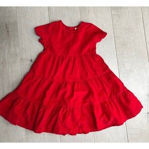 HANNA ANDERSSON  red dress Girls  cord cotton us 5 / 110 cm